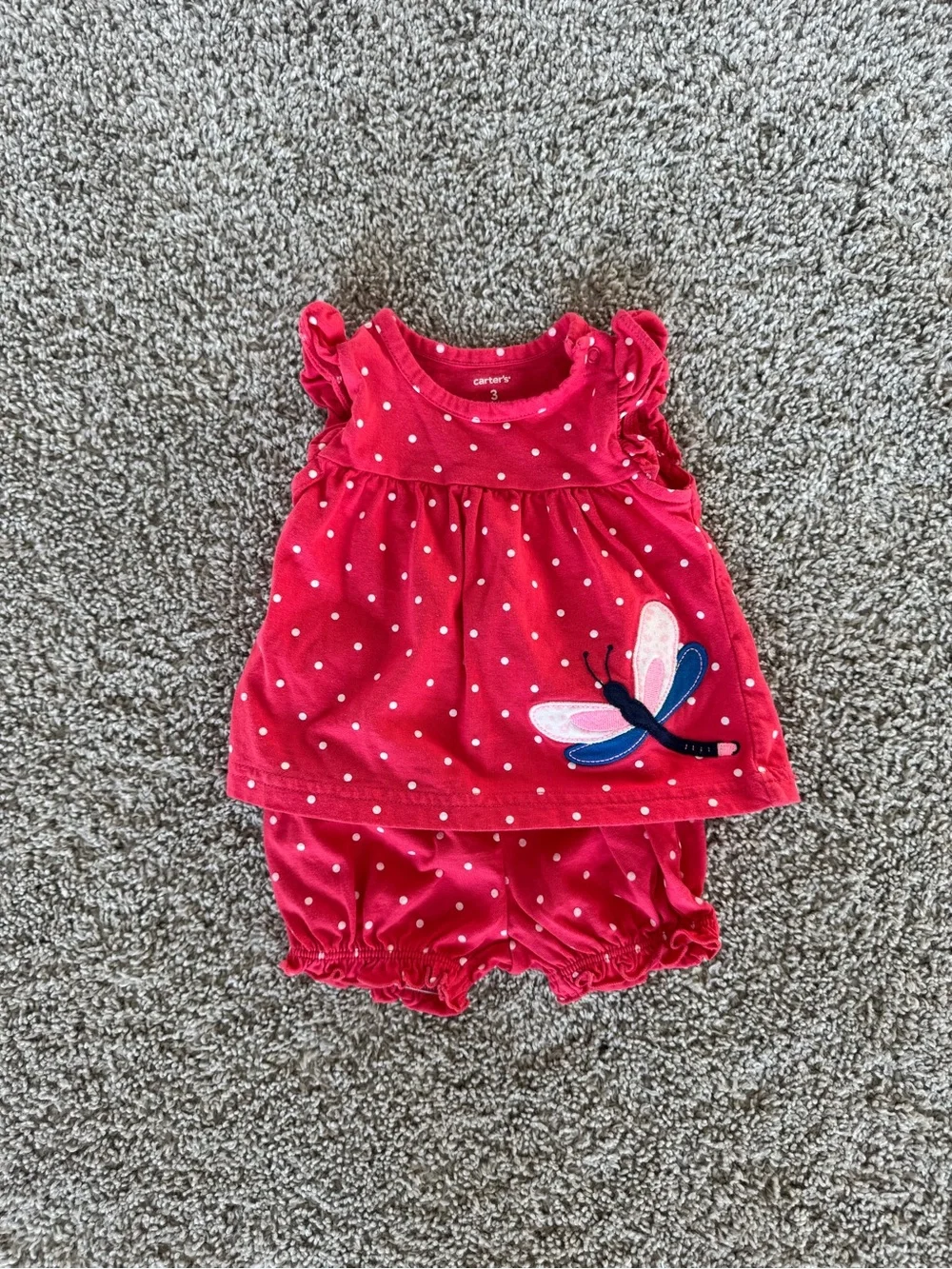 Carters Baby Girl Outfit Bundle Floral Romper | Summer Clothes Lot 3 months
